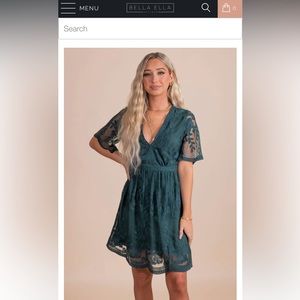 NWOT Ella Bella Dark Teal Lace Dress (FREE SHIPPING!)